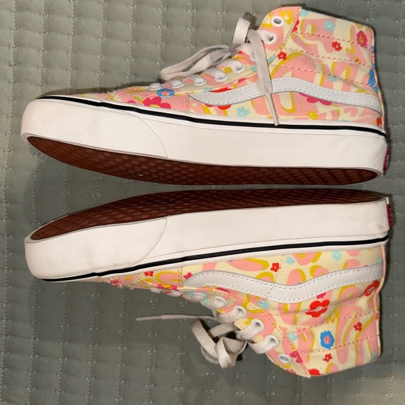 Vans SK8 High Top Shoes Size M 5.5/ W 7 Off the Wall Floral Hippy Sneakers - Picture 6 of 10